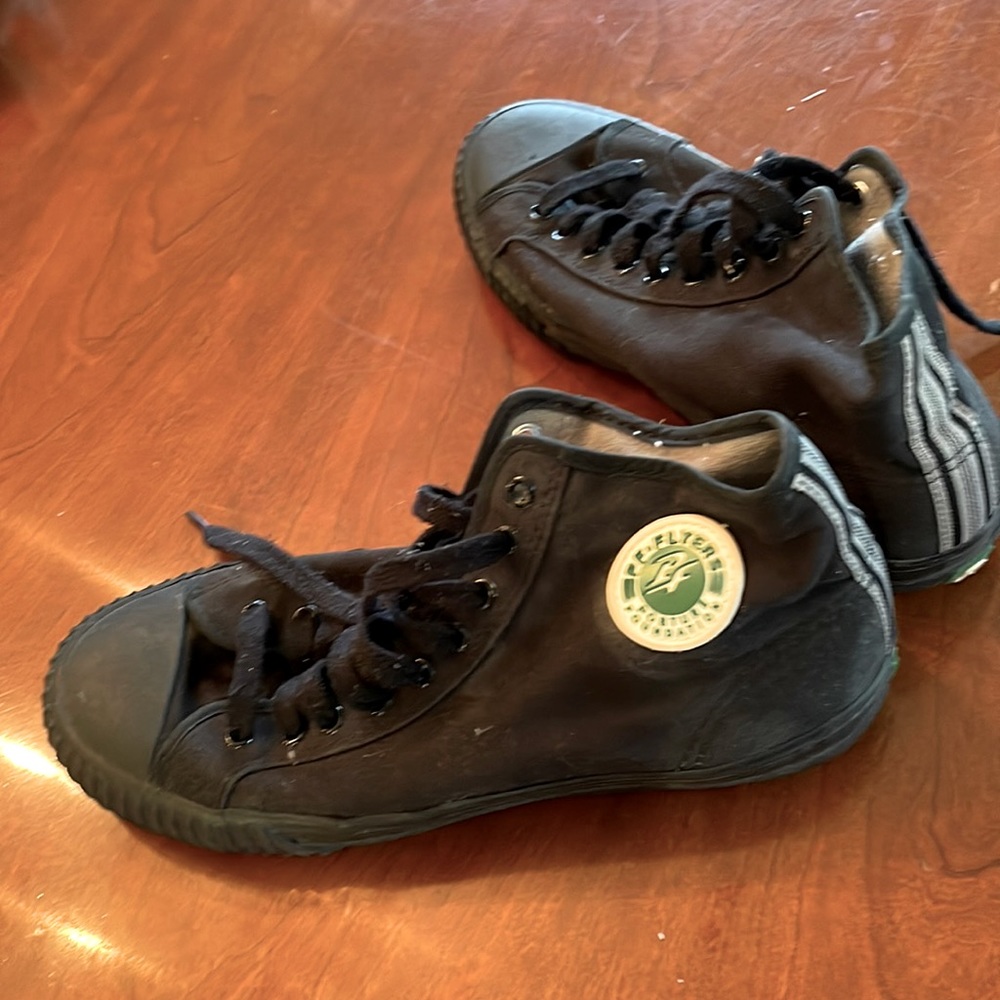 PF Flyers canvas high tops men’s 10.5, women’s 12.